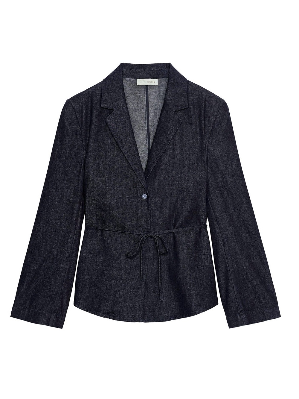 Zara Dark Navy Drawstring Waist Blazer